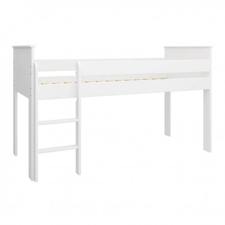 STEENS Alba Halvhøj seng til børn, m. stige - hvid MDF (90x200)
