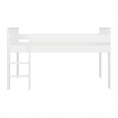 STEENS Alba Halvhøj seng til børn, m. stige - hvid MDF (90x200)