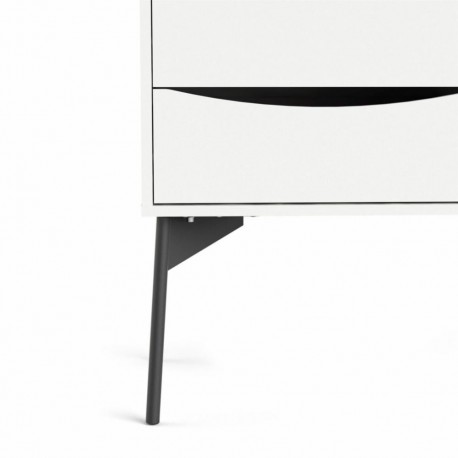 SKAGEN SKÆNK 2 LÅGER + 3 SKUFFER - GRÅ / HVID