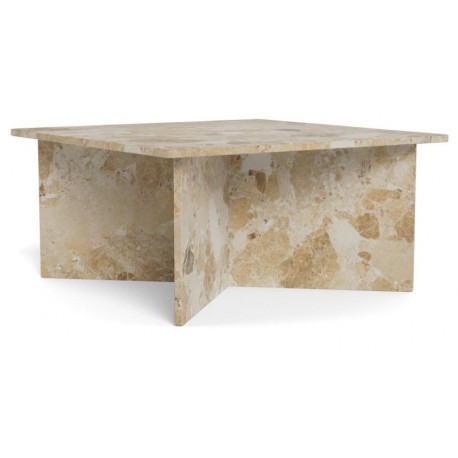 VegaStone Marmor sofabord | Latte lakeret marmor | 90x90 cm