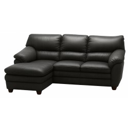 Hjort Knudsen Tilst læder chaiselongsofa- Venstrevendt