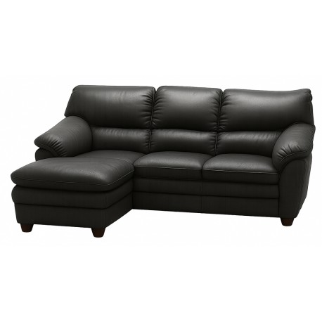 Hjort Knudsen Tilst læder chaiselongsofa- Venstrevendt