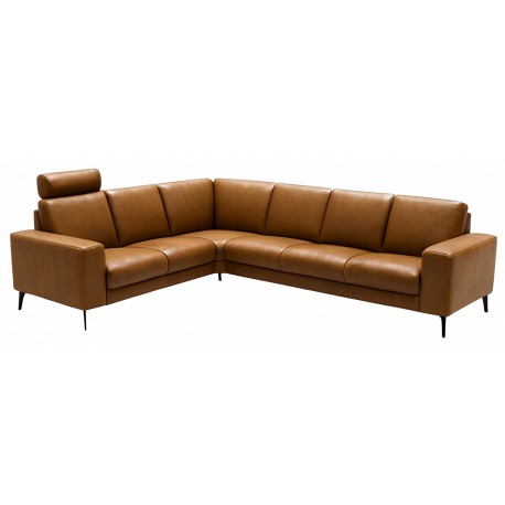 Hjort Knudsen Hadsten semianilin læder hjørnesofa opstilling D32