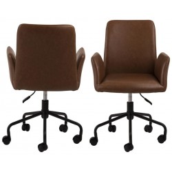 Naya skrivebordsstol retro cognac