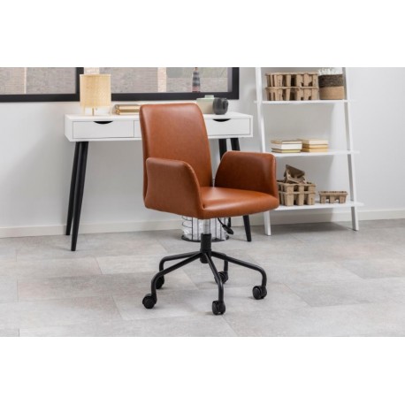 Naya skrivebordsstol retro cognac
