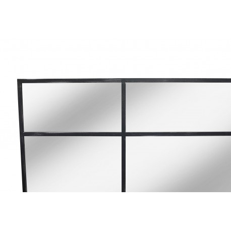 New Yorker Spejl med antiksort ramme i jern str 200x100cm