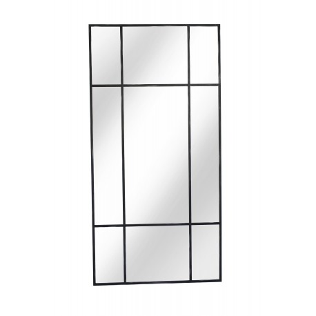 New Yorker Spejl med antiksort ramme i jern str 200x100cm