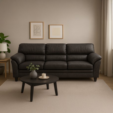 Hjort Knudsen Tilst 3 pers sofa Semianilin læder