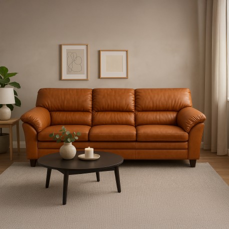 Hjort Knudsen Tilst 3 pers sofa Semianilin læder