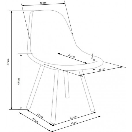 K449 Spisebordsstol - Sort