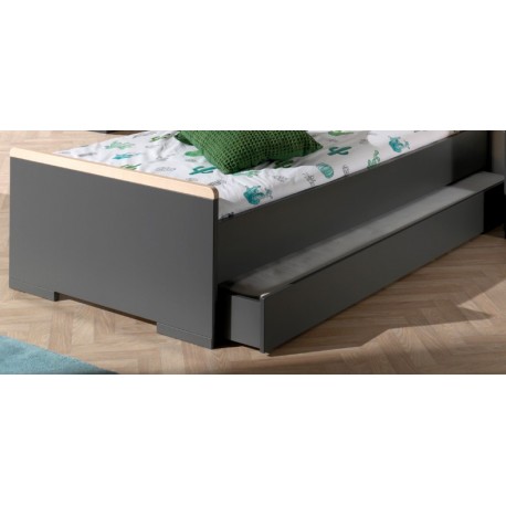 Seng med opbevaringsskuffe London under­seng 90 x 190 cm – antracit
