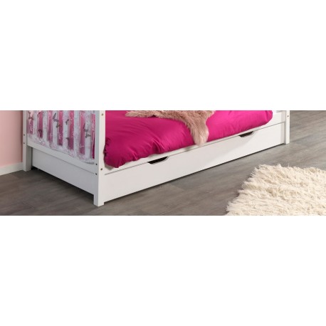 Seng med opbevaring – Dallas underseng 90 x 190 cm, hvid