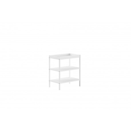 Puslebord Dino – hvid kommode med hylder