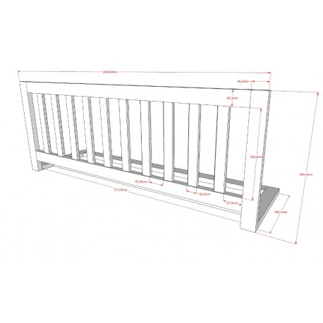 Sengehest til barneseng Forrest Beech – hvid lakeret bøg