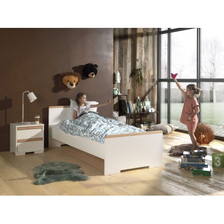 Enkeltseng 90x200 – London, hvid