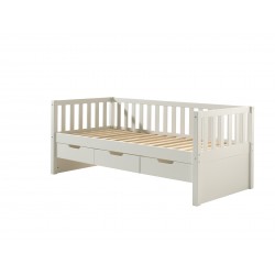 Seng med skuffer 90 x 200 cm – Fritz, hvid