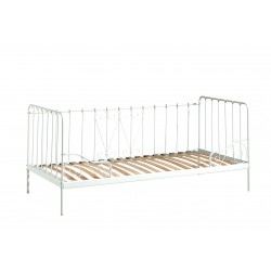 Seng 90 x 200 cm – Alice dagsseng i hvid metal