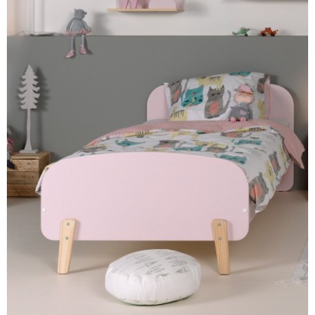 Enkeltseng til børn 90 x 200 cm – Kiddy, lyserød