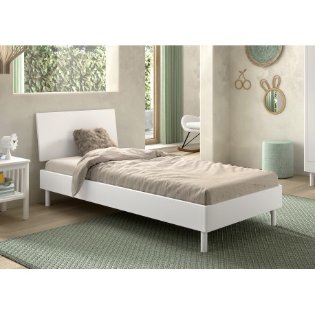 Enkeltseng i bøg 90 x 200 cm – Forrest, hvidlakeret