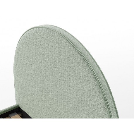 Seng med opbevaring 90 x 200 cm – Moon, grøn bouclé