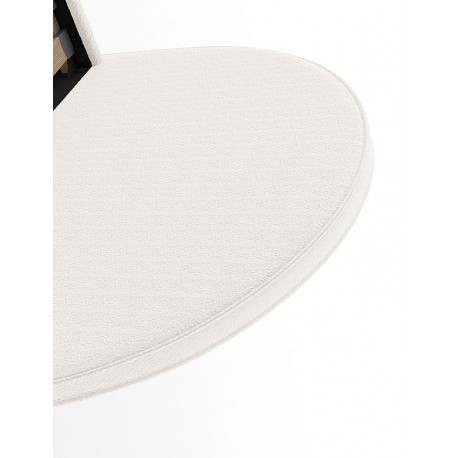 Seng med opbevaring 140 x 200 – Moon, hvid bouclé