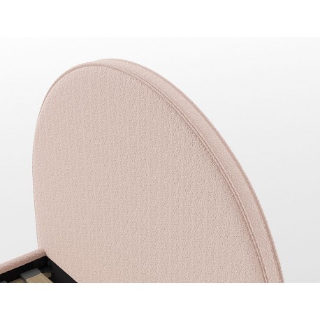 Seng med opbevaring 140 x 200 – Moon, lyserød bouclé