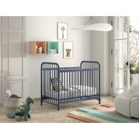 Tremmeseng Bronxx baby seng 60 × 120 cm – denimblå