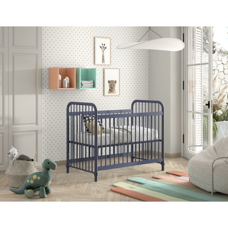 Tremmeseng Bronxx baby seng 60 × 120 cm – denimblå