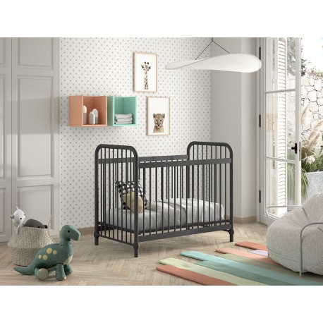 Tremmeseng Bronxx baby seng 60 × 120 cm – sort