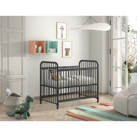 Tremmeseng Bronxx baby seng 60 × 120 cm – sort