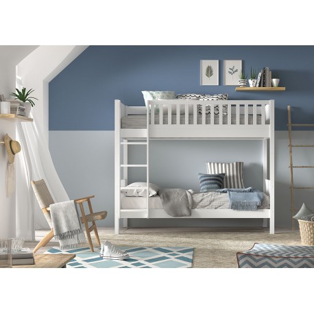 Køjeseng 90 x 200 cm – Scott, hvid