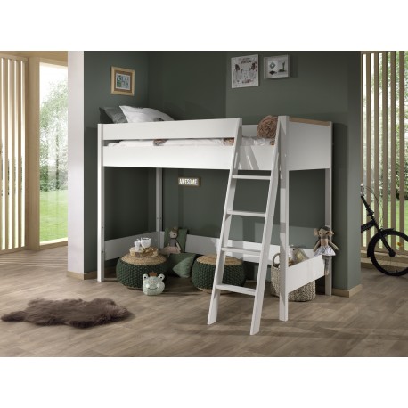 Loftseng 90x200 – London, hvid