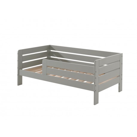 Børneseng 70 x 140 cm – grå juniorseng i massivt fyr (TOD)
