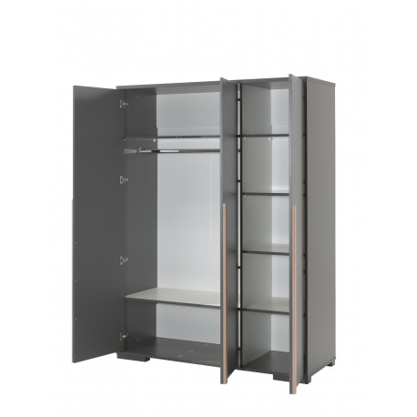 Børneværelse møbelsæt London – 90x200/90x190 cm, antracit