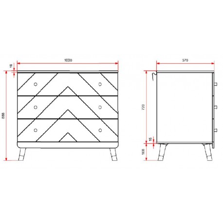Børnesæt med seng 90 x 200 cm – Billy, hvid