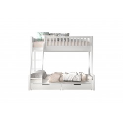 Køjeseng familie med skuffer – Scott, hvid