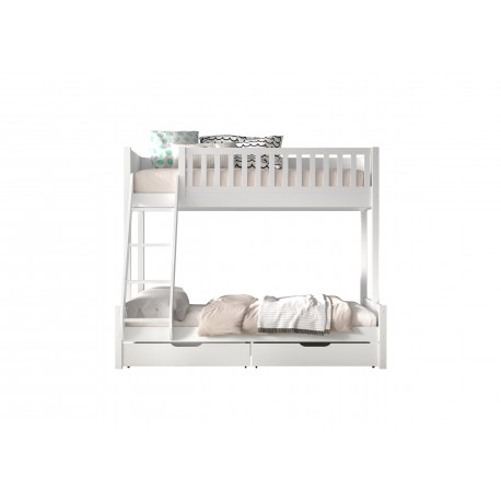 Køjeseng familie med skuffer – Scott, hvid