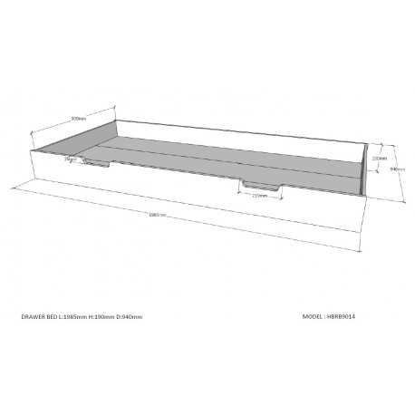 Børneseng hus med tag og skuffe 90×200 cm – hvid/sort