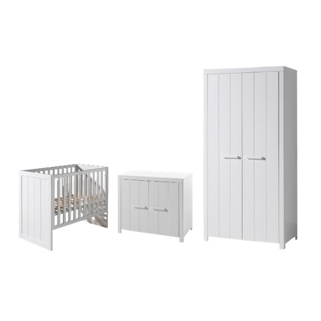 Babyværelse sæt 3-dele – Erik, hvid