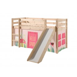 Halvhøj seng med rutsjebane – Pino, natur med Spring-forhæng