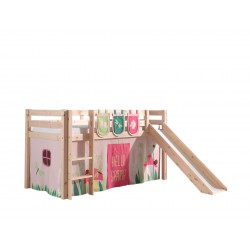 Halvhøj børneseng med rutsjebane – Pino, natur
