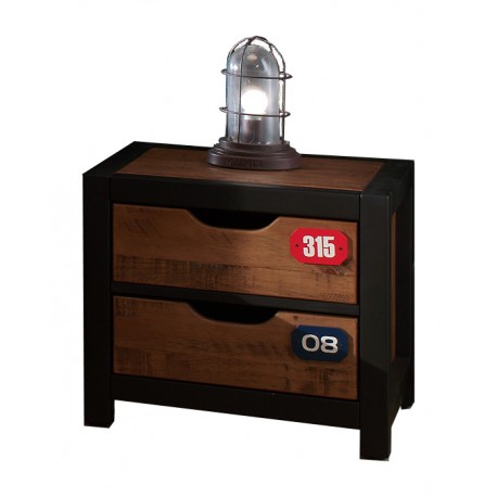 Børneseng med natbord 90 × 200 – Alex Sæt, natur