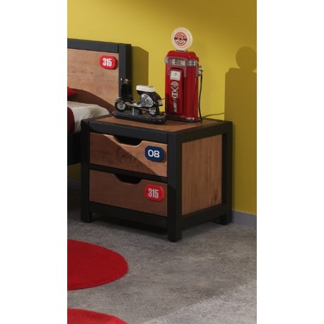 Børneseng med natbord 90 × 200 – Alex Sæt, natur