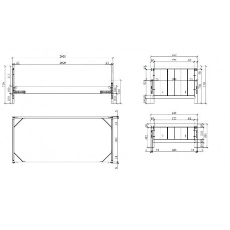 Enkeltseng 90×200 med lamelbund – Erik, hvid
