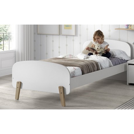 Børneseng med skuffe 90 x 200 cm – Kiddy, hvid