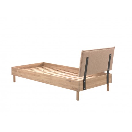 Seng med sengegavl og natbord 90 x 200 cm – Forrest Oak, eg
