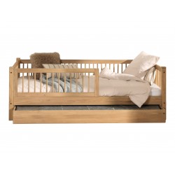 Børneseng med skuffe og sengehest Forrest Oak (90 × 190/200 cm) – eg