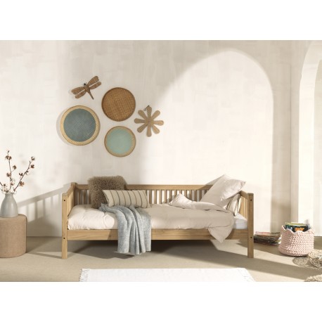 Børneseng med skuffe og sengehest Forrest Oak (90 × 190/200 cm) – eg