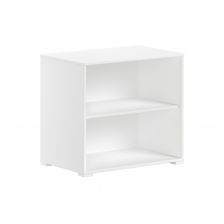 Halvhøj seng med opbevaring Sam sæt 90 × 200 cm – hvid