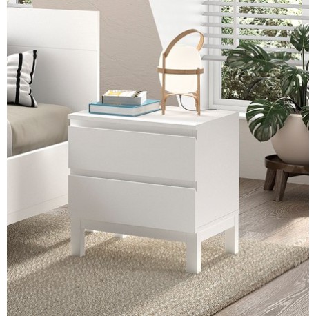 Børneværelsesæt Eva 90 x 200 cm – hvid seng, natbord, garderobeskab og kommode